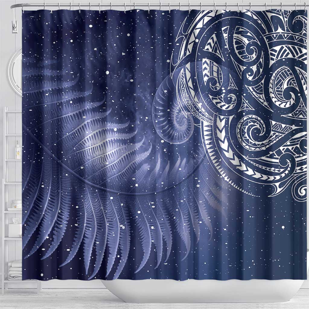 New Zealand Galaxy Fern Shower Curtain LT9 - Polynesian Pride