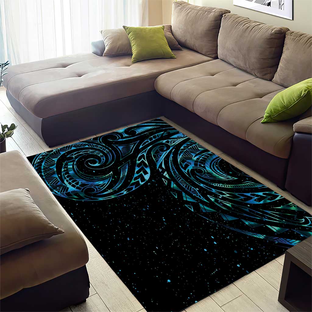 New Zealand Tribal Tattoo Area Rug With Matariki Art LT9 - Polynesian Pride