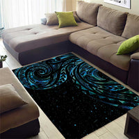 New Zealand Tribal Tattoo Area Rug With Matariki Art LT9 - Polynesian Pride