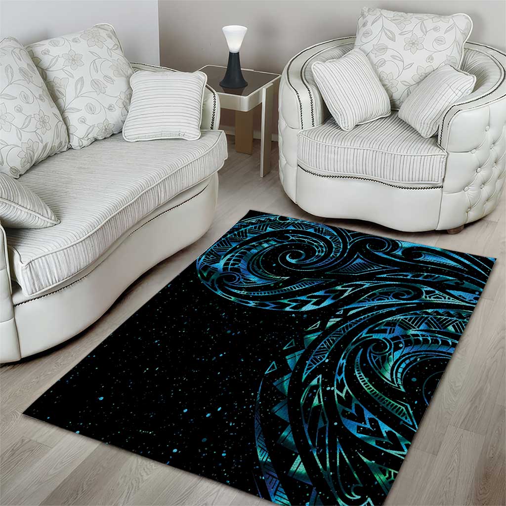 New Zealand Tribal Tattoo Area Rug With Matariki Art LT9 - Polynesian Pride