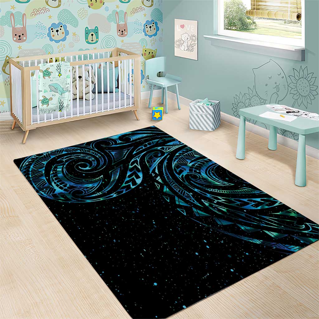 New Zealand Tribal Tattoo Area Rug With Matariki Art LT9 - Polynesian Pride