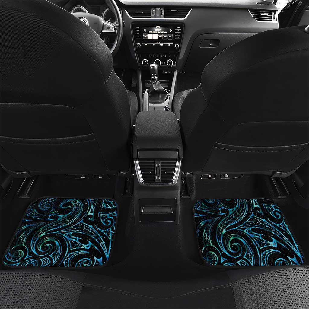 New Zealand Tribal Tattoo Car Mats With Matariki Art LT9 Set 2pcs - Back Galaxy - Polynesian Pride
