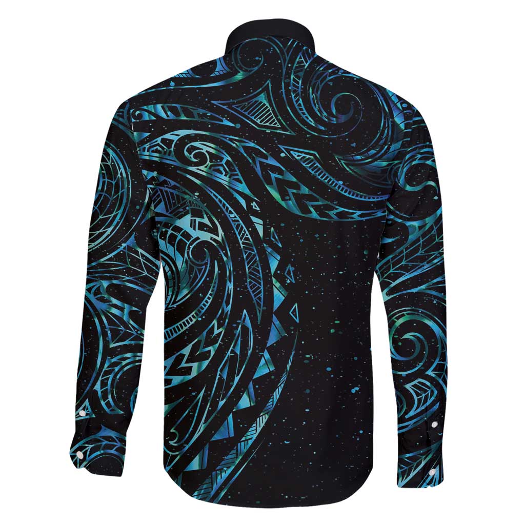 New Zealand Tribal Tattoo Family Matching Long Sleeve Bodycon Dress and Hawaiian Shirt With Matariki Art LT9 - Polynesian Pride