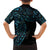 New Zealand Tribal Tattoo Family Matching Off The Shoulder Long Sleeve Dress and Hawaiian Shirt With Matariki Art