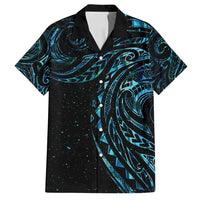 New Zealand Tribal Tattoo Family Matching Tank Maxi Dress and Hawaiian Shirt With Matariki Art LT9 Dad's Shirt - Short Sleeve Galaxy - Polynesian Pride