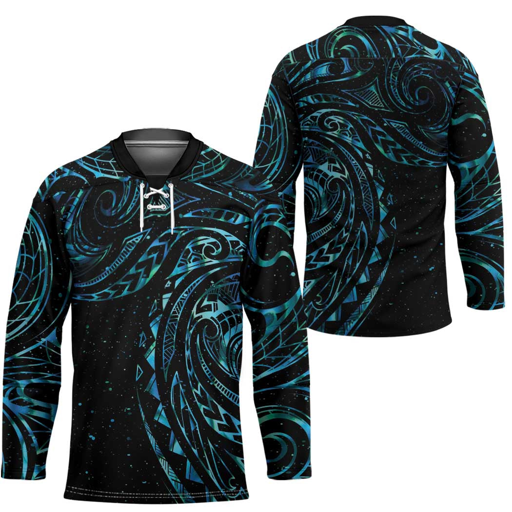 New Zealand Matariki Hockey Jersey Galaxy Maori Tribal Tattoo - Polynesian Pride