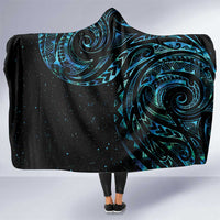 New Zealand Tribal Tattoo Hooded Blanket With Matariki Art LT9 One Size Galaxy - Polynesian Pride
