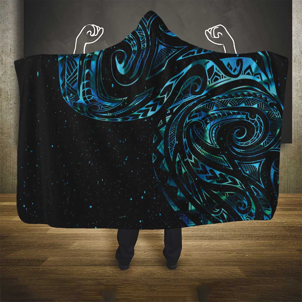 New Zealand Tribal Tattoo Hooded Blanket With Matariki Art LT9 - Polynesian Pride