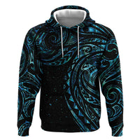 New Zealand Tribal Tattoo Hoodie With Matariki Art LT9 Pullover Hoodie Galaxy - Polynesian Pride