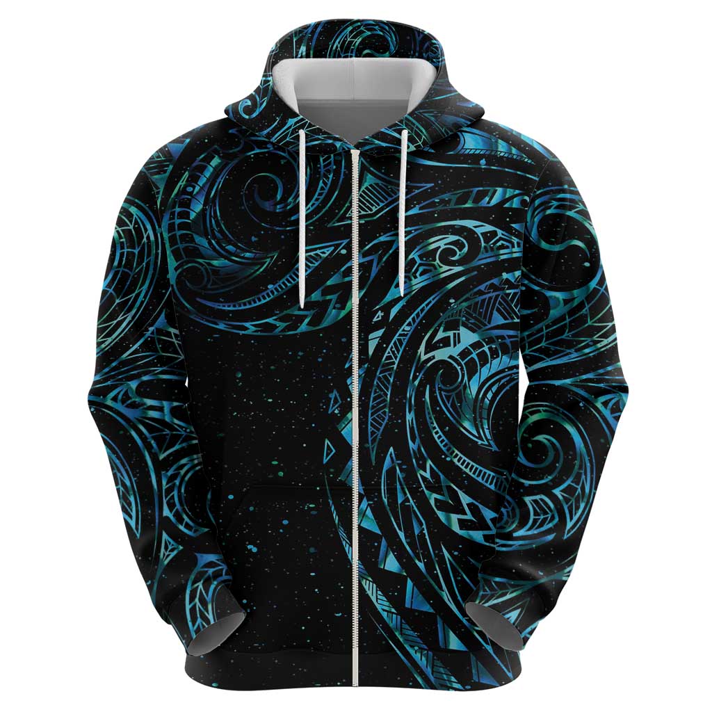 New Zealand Tribal Tattoo Hoodie With Matariki Art LT9 - Polynesian Pride