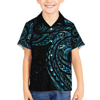 New Zealand Tribal Tattoo Kid Hawaiian Shirt With Matariki Art LT9 Kid Galaxy - Polynesian Pride