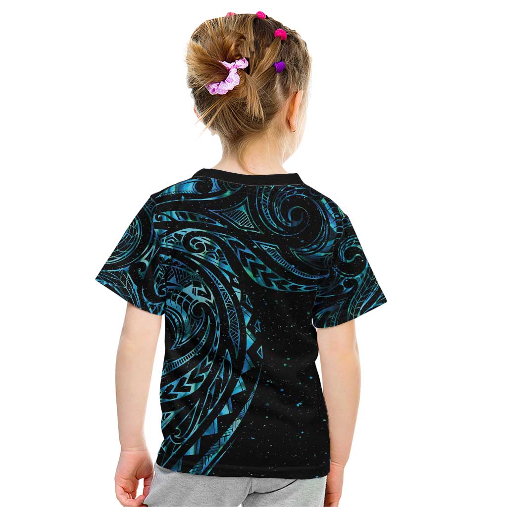 New Zealand Tribal Tattoo Kid T Shirt With Matariki Art LT9 - Polynesian Pride