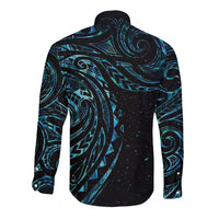 New Zealand Tribal Tattoo Long Sleeve Button Shirt With Matariki Art LT9 - Polynesian Pride