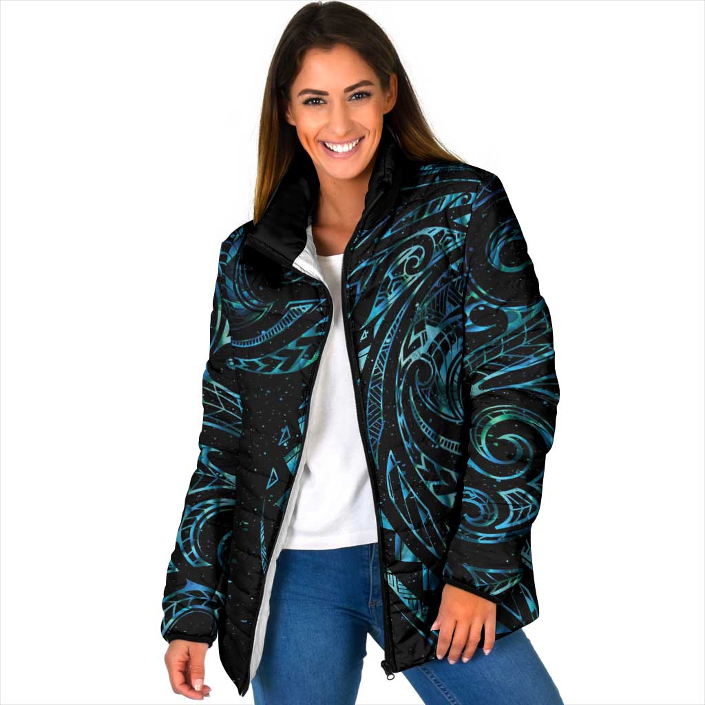 New Zealand Matariki Padded Jacket Galaxy Maori Tribal Tattoo - Polynesian Pride