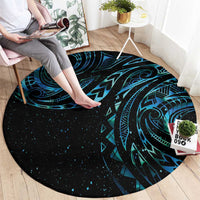 New Zealand Tribal Tattoo Round Carpet With Matariki Art LT9 - Polynesian Pride