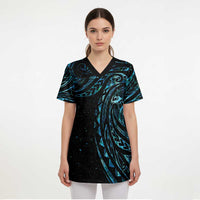 New Zealand Matariki Scrub Top Galaxy Maori Tribal Tattoo - Polynesian Pride