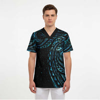 New Zealand Matariki Scrub Top Galaxy Maori Tribal Tattoo - Polynesian Pride