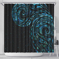 New Zealand Tribal Tattoo Shower Curtain With Matariki Art LT9 - Polynesian Pride