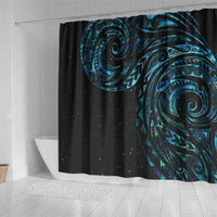 New Zealand Tribal Tattoo Shower Curtain With Matariki Art LT9 - Polynesian Pride