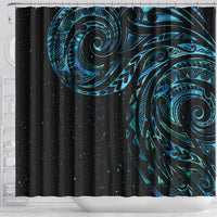 New Zealand Tribal Tattoo Shower Curtain With Matariki Art LT9 - Polynesian Pride