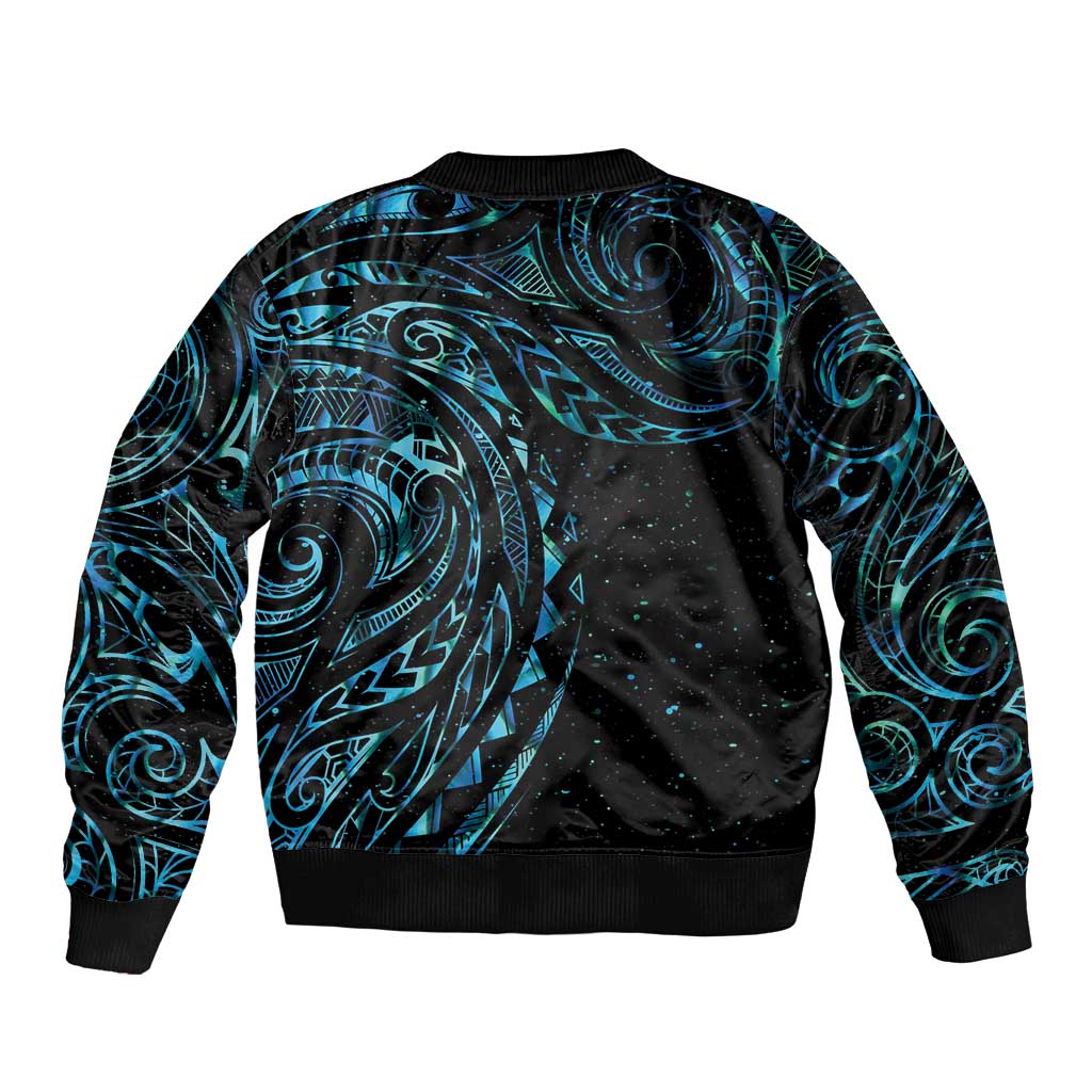 New Zealand Tribal Tattoo Sleeve Zip Bomber Jacket With Matariki Art LT9 - Polynesian Pride