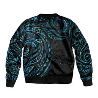 New Zealand Tribal Tattoo Sleeve Zip Bomber Jacket With Matariki Art LT9 - Polynesian Pride