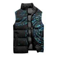 New Zealand Matariki Sleeveless Puffer Jacket Galaxy Maori Tribal Tattoo - Polynesian Pride