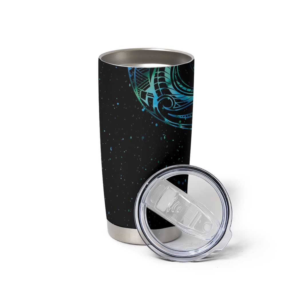 New Zealand Tribal Tattoo Tumbler Cup With Matariki Art LT9 - Polynesian Pride