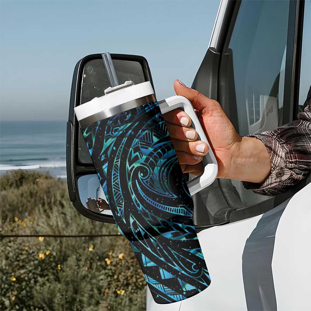 New Zealand Tribal Tattoo Tumbler With Handle With Matariki Art LT9 - Polynesian Pride
