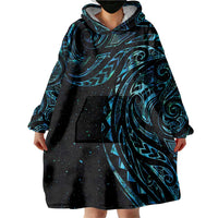 New Zealand Tribal Tattoo Wearable Blanket Hoodie With Matariki Art LT9 - Polynesian Pride
