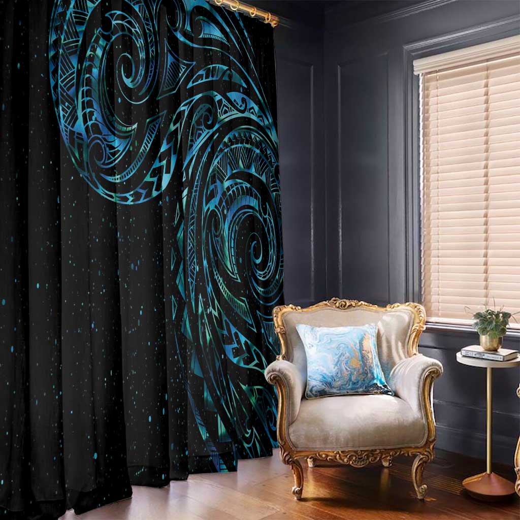 New Zealand Tribal Tattoo Window Curtain With Matariki Art LT9 - Polynesian Pride