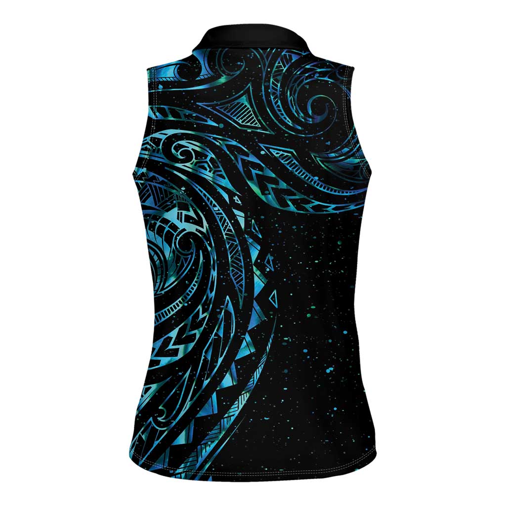 New Zealand Tribal Tattoo Women Sleeveless Polo Shirt With Matariki Art LT9 - Polynesian Pride
