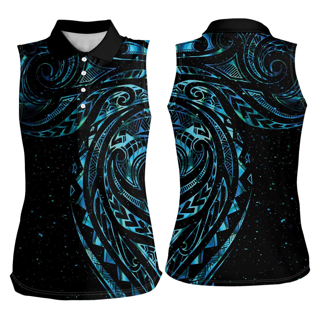 New Zealand Tribal Tattoo Women Sleeveless Polo Shirt With Matariki Art LT9 - Polynesian Pride