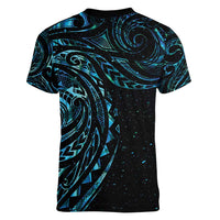 New Zealand Tribal Tattoo Women V-Neck T-Shirt With Matariki Art LT9 - Polynesian Pride