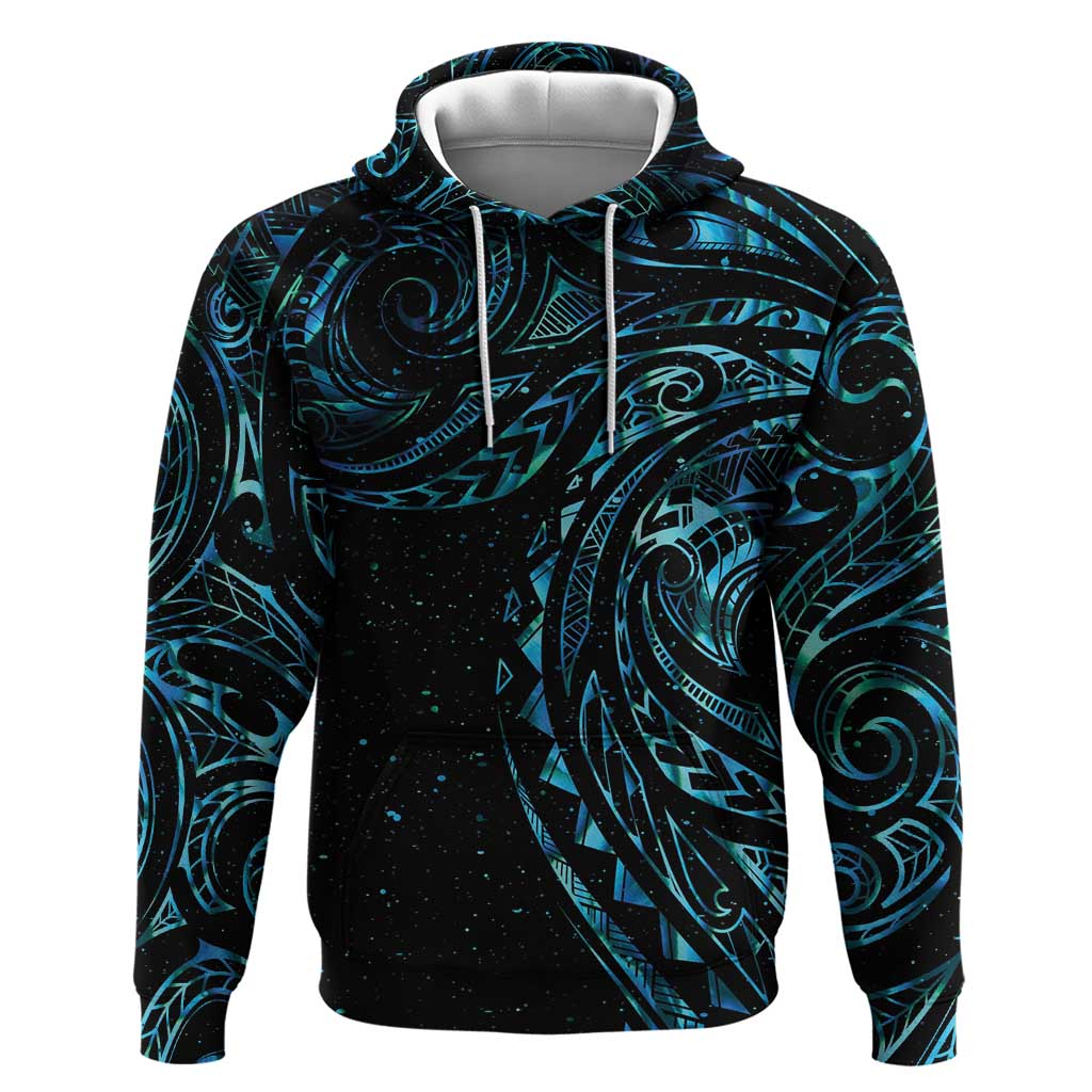 New Zealand Tribal Tattoo Zip Hoodie With Matariki Art LT9 Pullover Hoodie Galaxy - Polynesian Pride