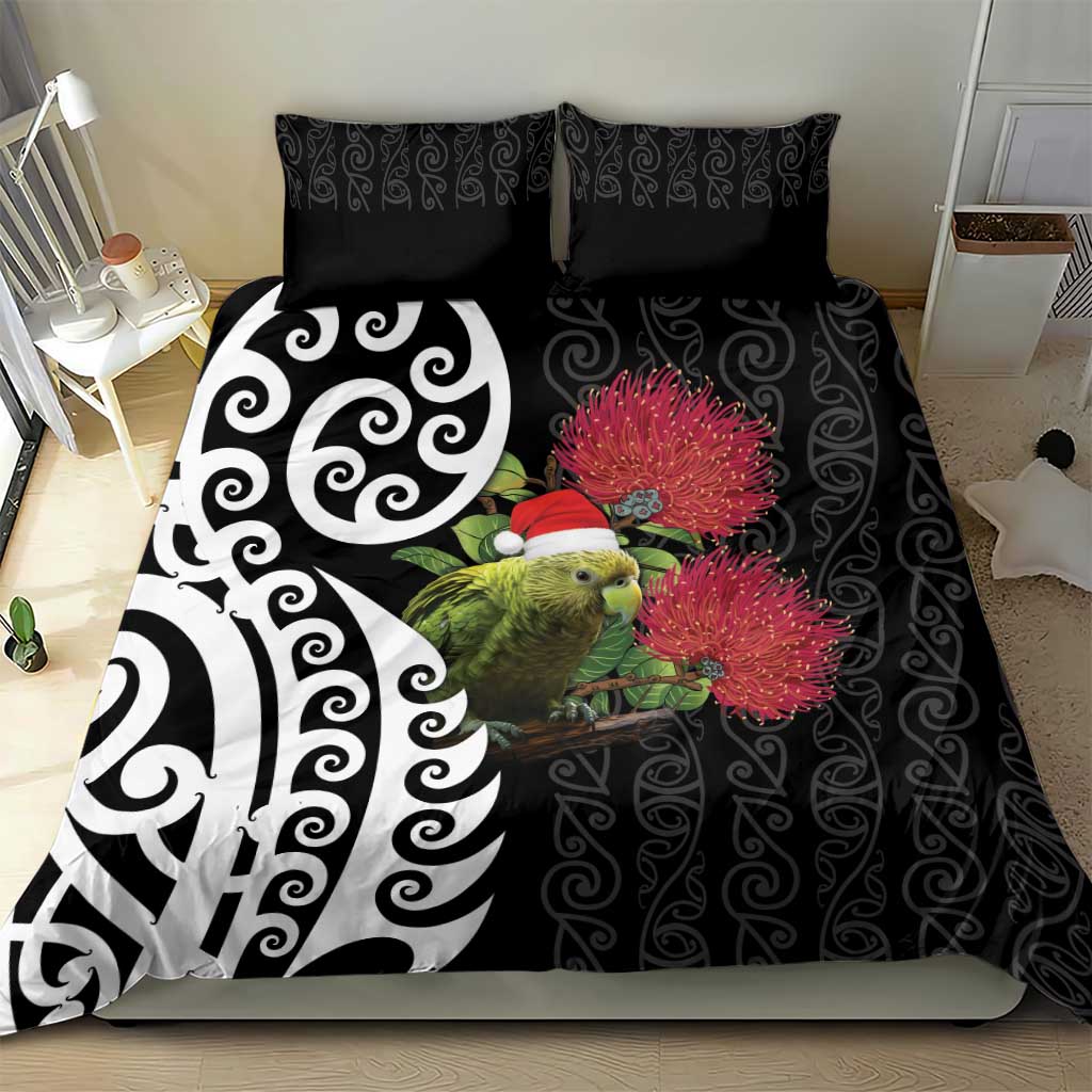 New Zealand Kakapo Christmas Bedding Set Meri Kirihimete Pohutukawa Flowers