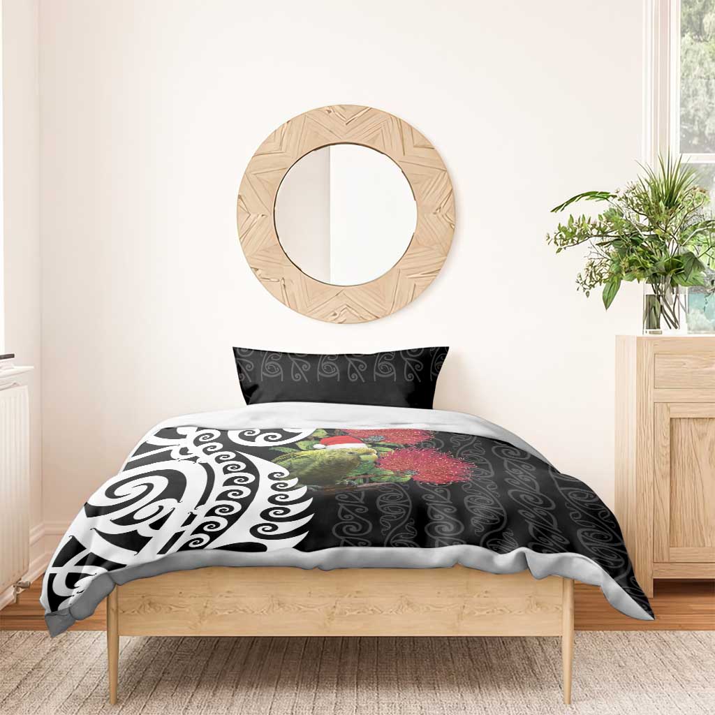 New Zealand Kakapo Christmas Bedding Set Meri Kirihimete Pohutukawa Flowers