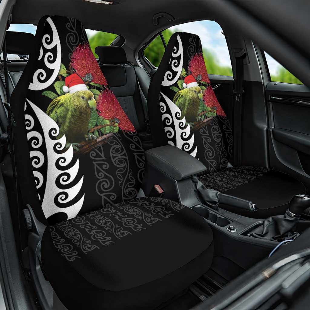 New Zealand Kakapo Christmas Car Seat Cover Meri Kirihimete Pohutukawa Flowers