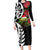 New Zealand Kakapo Christmas Long Sleeve Bodycon Dress Meri Kirihimete Pohutukawa Flowers