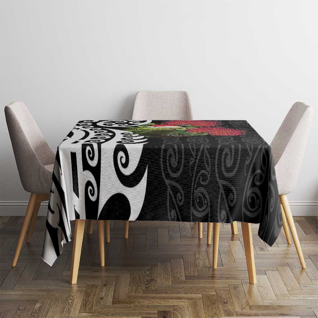 New Zealand Kakapo Christmas Tablecloth Meri Kirihimete Pohutukawa Flowers