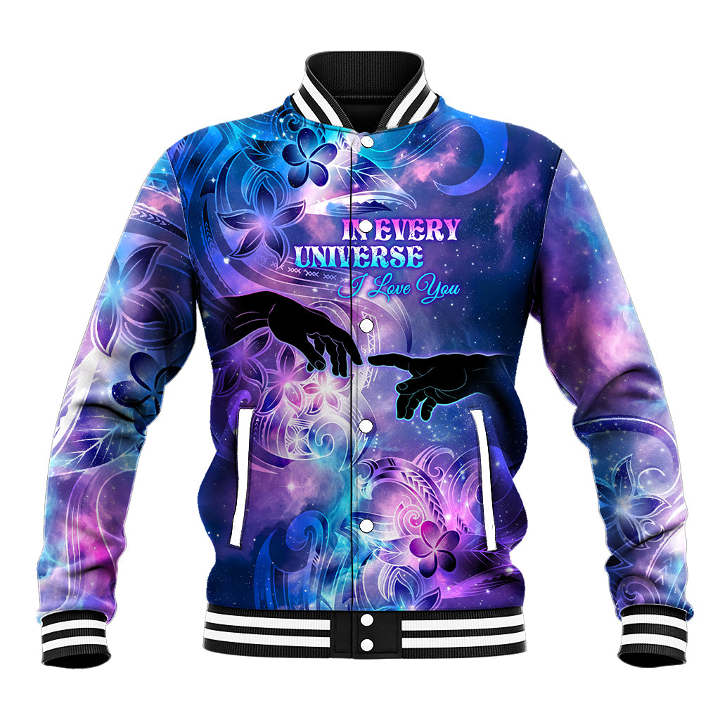 I Love You In Every Universe Personalised Baseball Jacket Polynesian Pattern Galaxy Style LT9 Unisex Galaxy - Polynesian Pride