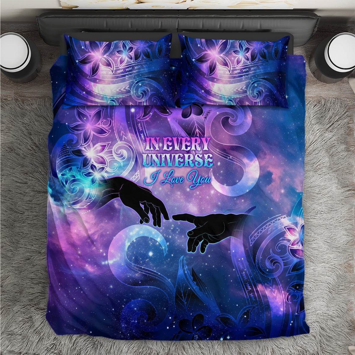 I Love You In Every Universe Personalised Bedding Set Polynesian Pattern Galaxy Style LT9 Galaxy - Polynesian Pride