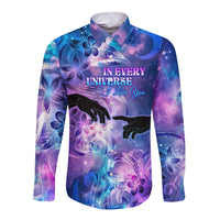 I Love You In Every Universe Personalised Long Sleeve Button Shirt Polynesian Pattern Galaxy Style LT9 Unisex Galaxy - Polynesian Pride