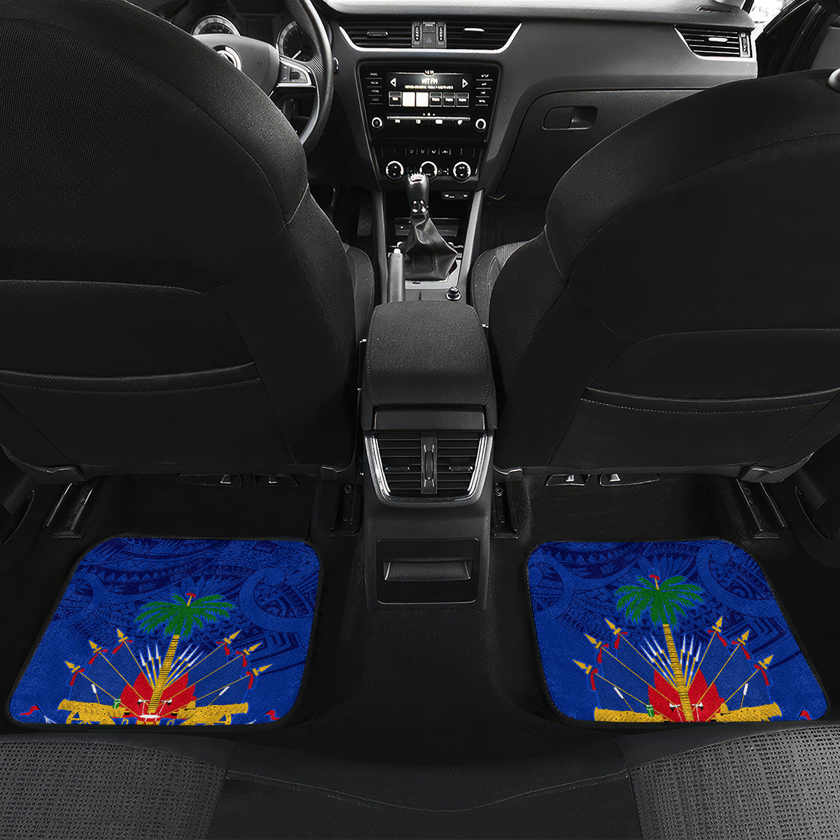 Haiti Independence Day Car Mats Libete Egalite Fratenite Ayiti 1804 With Polynesian Pattern LT9 - Polynesian Pride