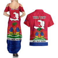Haiti Independence Day Couples Matching Summer Maxi Dress and Hawaiian Shirt Libete Egalite Fratenite Ayiti 1804 With Polynesian Pattern LT9 - Polynesian Pride