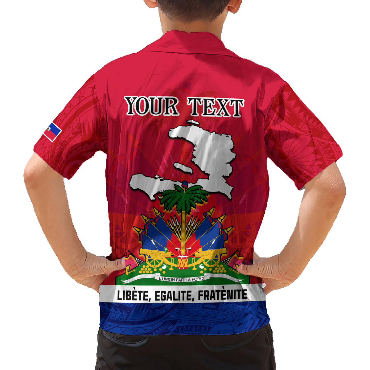 Haiti Independence Day Kid Hawaiian Shirt Libete Egalite Fratenite Ayiti 1804 With Polynesian Pattern LT9 - Polynesian Pride