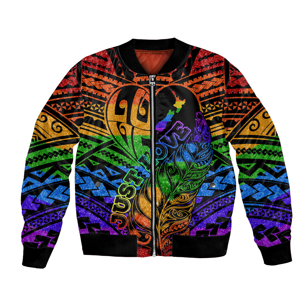 New Zealand LGBT Fern Heart Bomber Jacket Dont judge What You Dont Understand LT9 Unisex - Polynesian Pride
