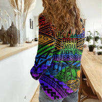 New Zealand LGBT Fern Heart Women Casual Shirt Dont judge What You Dont Understand LT9 - Polynesian Pride