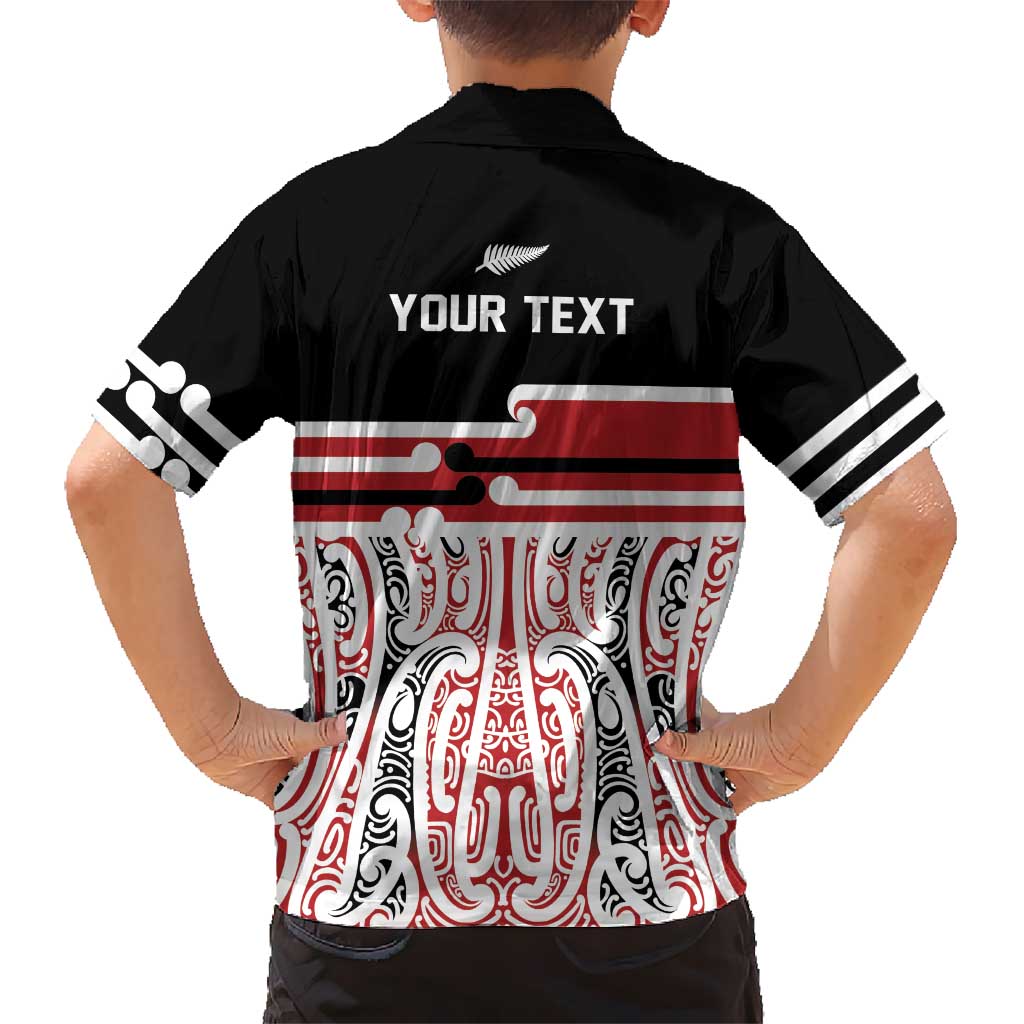 Personalised Toitu Te Tiriti Aotearoa 1840 Family Matching Tank Maxi Dress and Hawaiian Shirt Red Kowhaiwhai Puhoro LT9 - Polynesian Pride