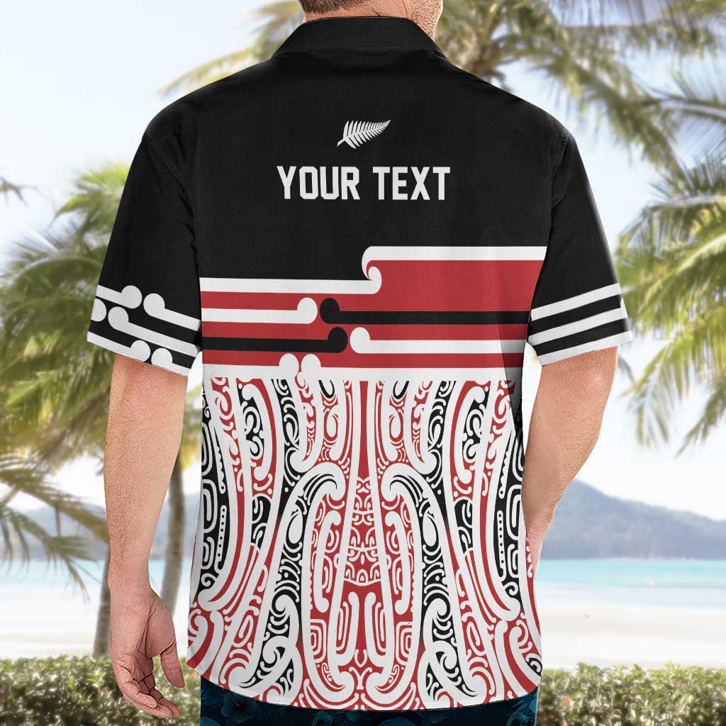 Personalised Toitu Te Tiriti Aotearoa 1840 Hawaiian Shirt Red Kowhaiwhai Puhoro - Polynesian Pride